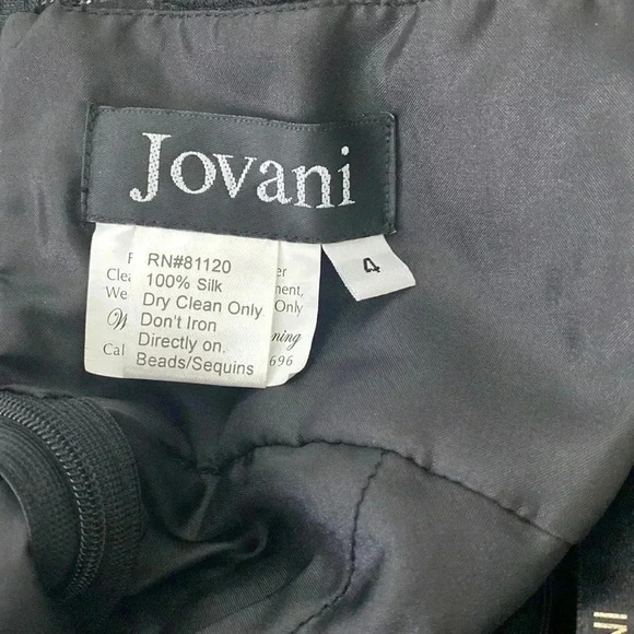 NWT JOVANI Silk Beaded Top Mini Cocktail Dress - Picture 6 of 7